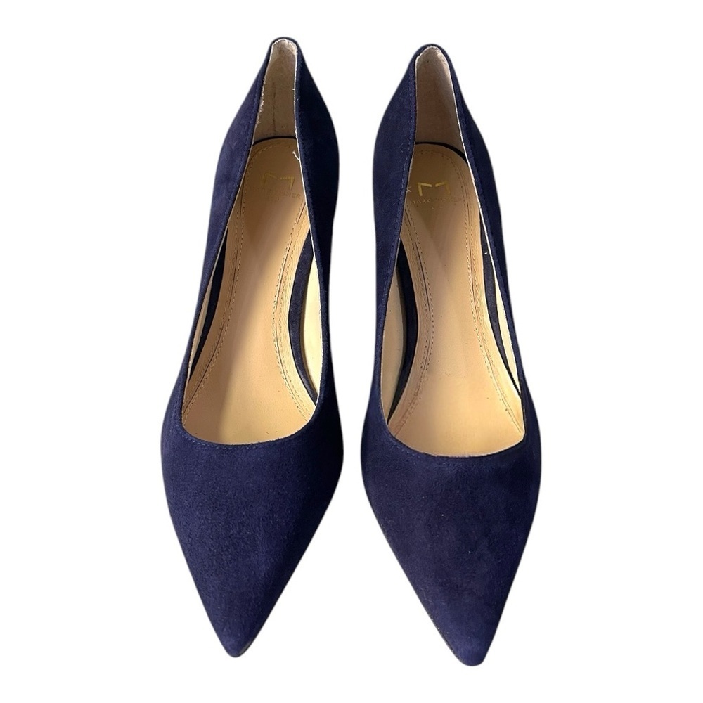 Marc Fisher LTD Navy Blue Pointed Toe Block Heel Pumps – Size 5.5M